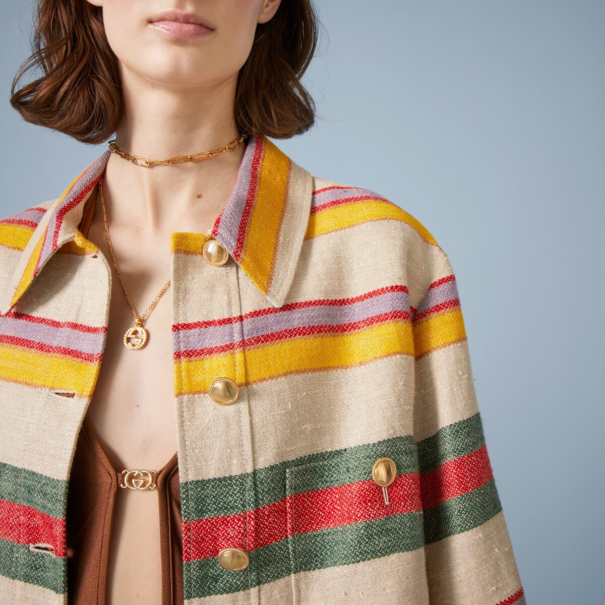Striped linen jacket - 3