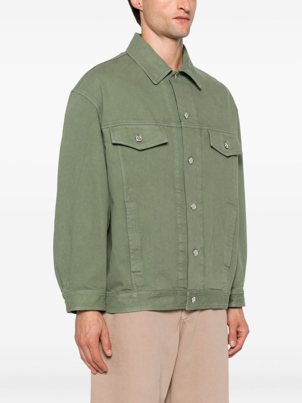 button-fastening flap-pocket jacket - 3