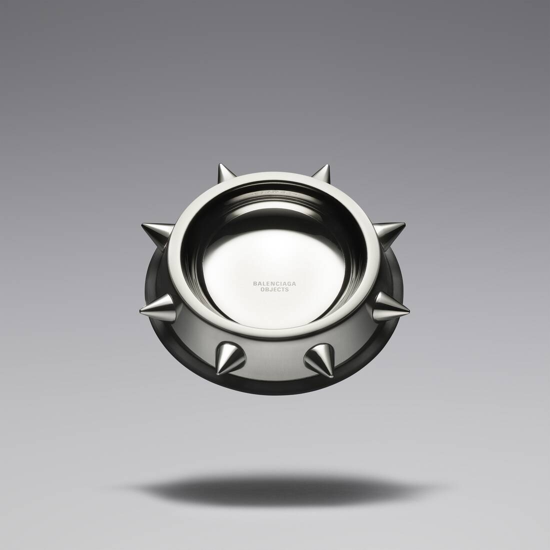 BALENCIAGA Dog Bowl in Silver | REVERSIBLE