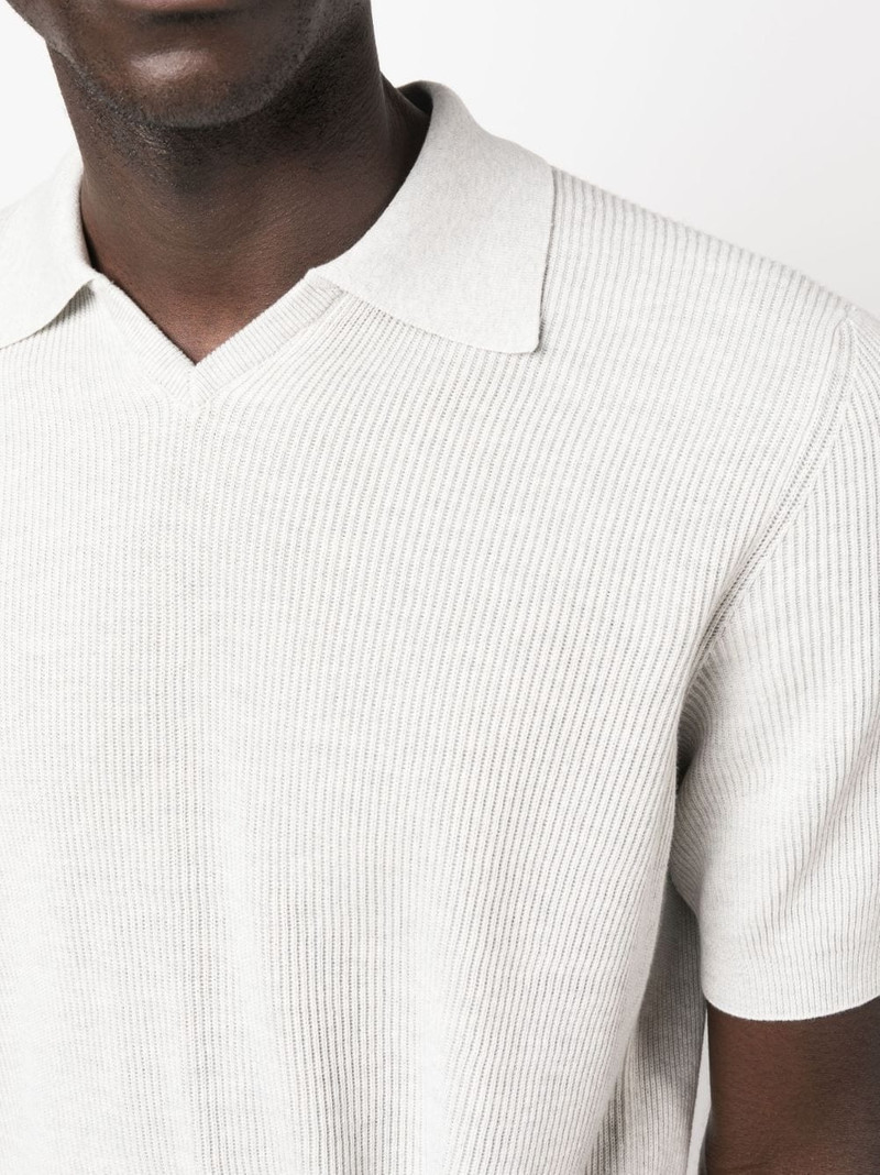 ribbed-knit polo shirt 5