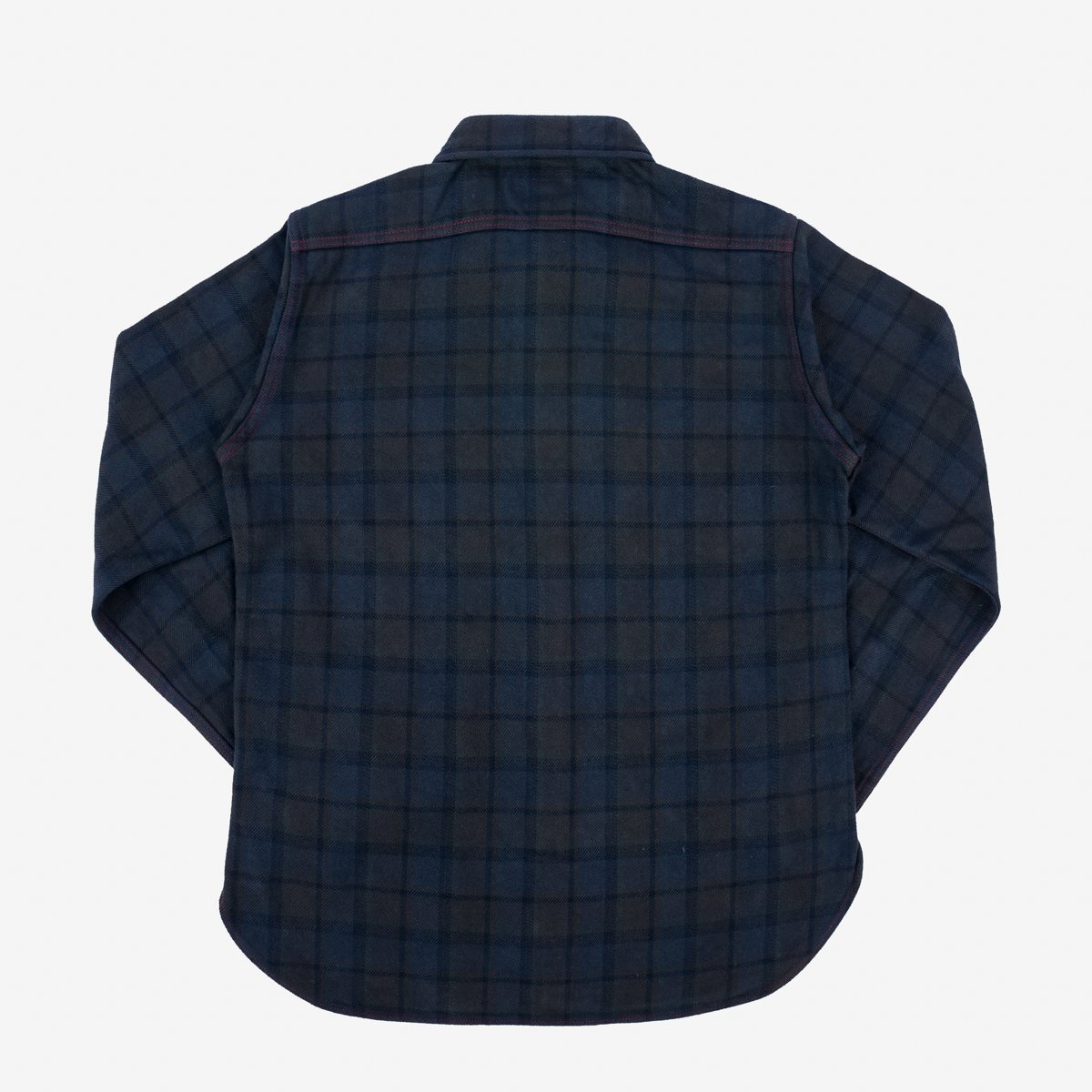 IHSH-334-OD Ultra Heavy Flannel Classic Check Work Shirt - Red Overdyed Black - 4