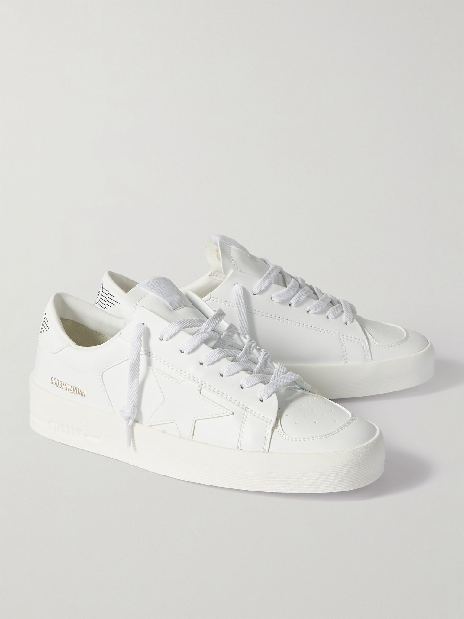 Stardan Faux Leather Sneakers White - 4