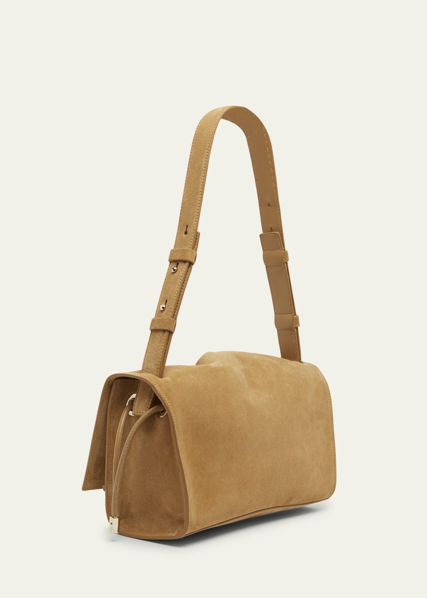 Baggy Small Shoulder Bag in Suede - 2
