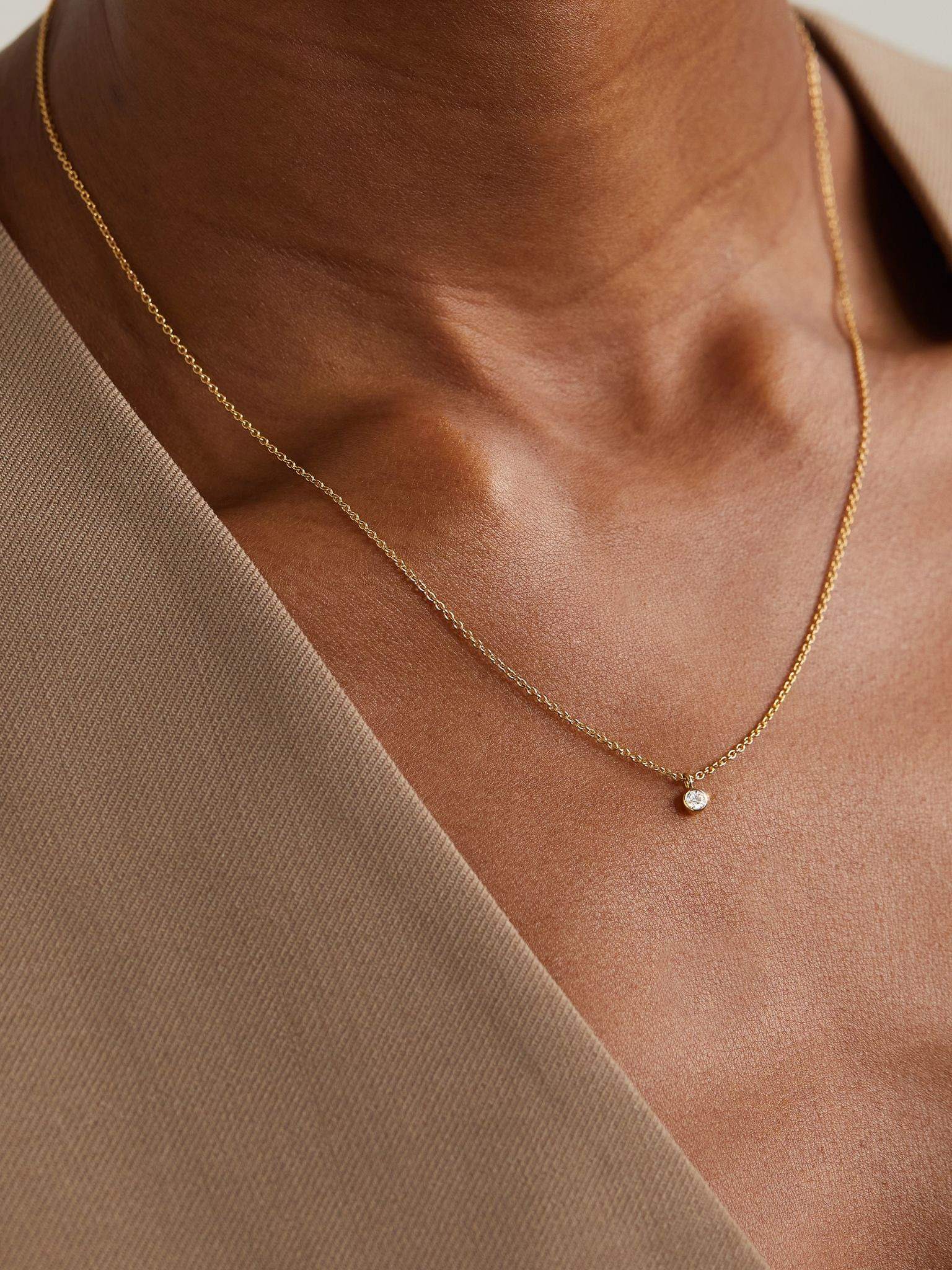 My First De Beers Clea 18-karat gold diamond necklace Gold - 2