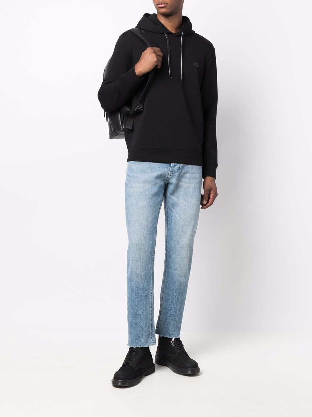 Logo cotton hoodie - 3