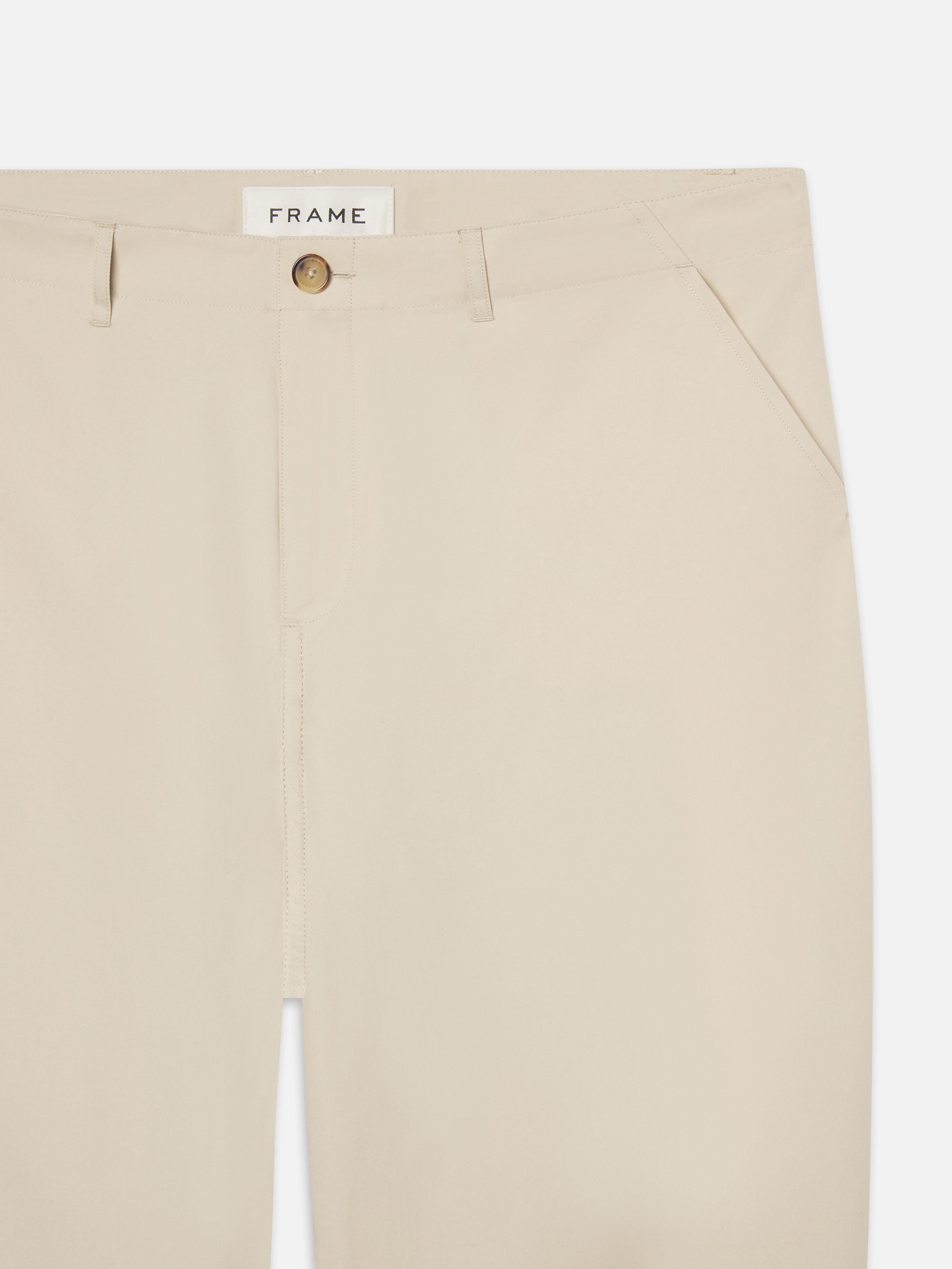 Cotton Relaxed Trousers in Beige - 4