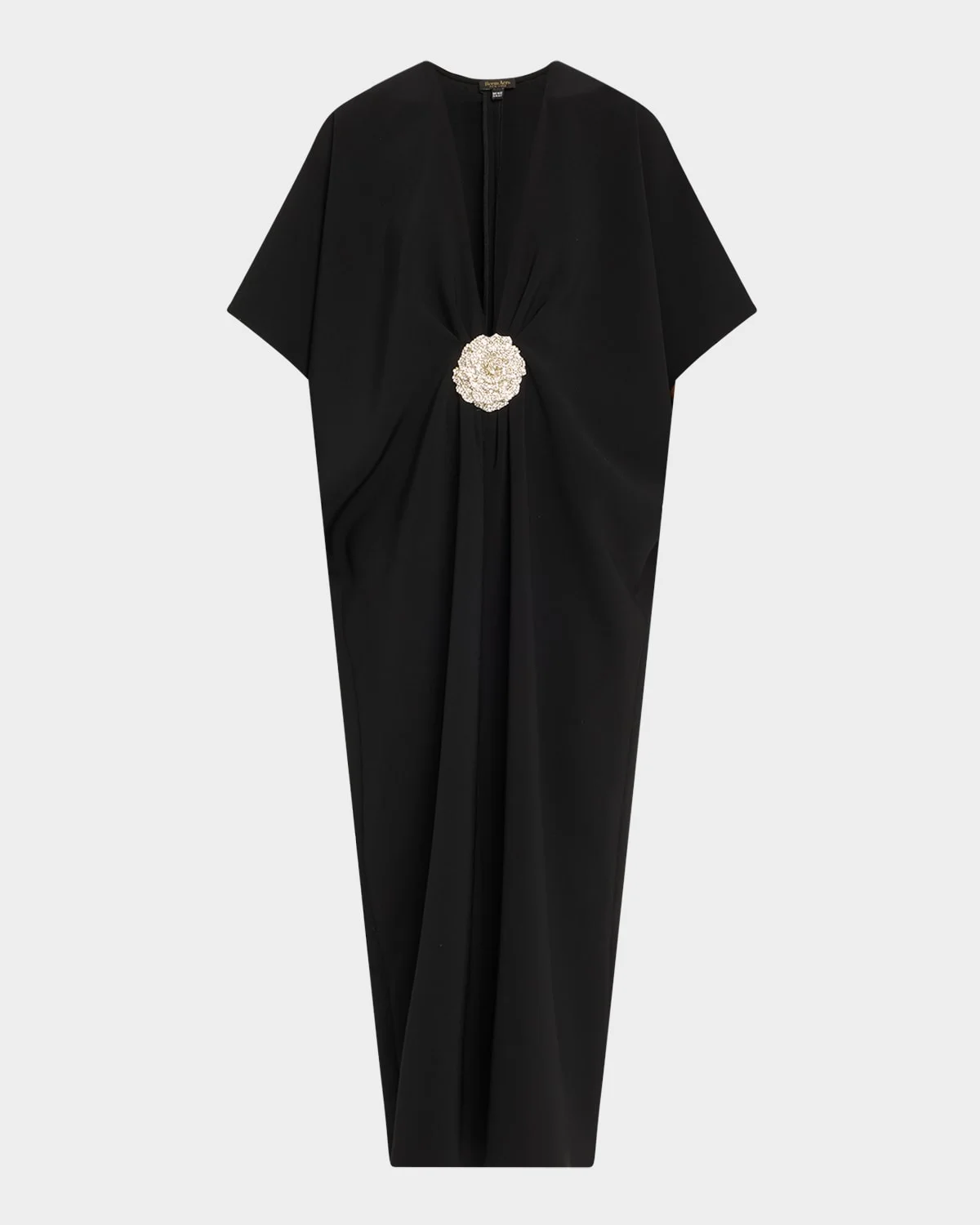 V-Neck Crepe Midi Caftan - 1