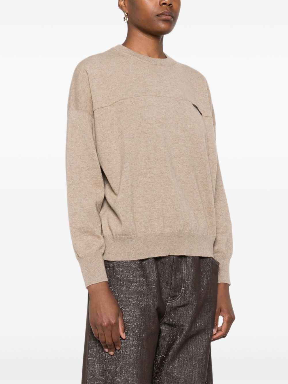 monili-embellished sweater - 3