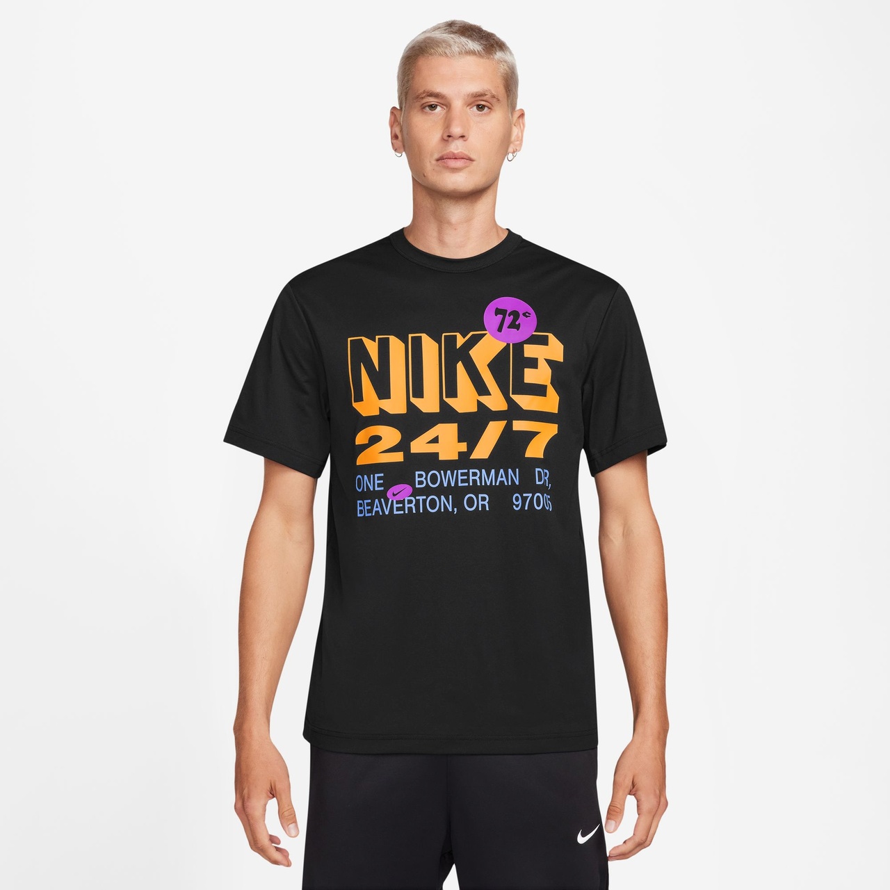 Nike Mens Nike Dri-FIT UV Hyverse Short Sleeve T-Shirt - 1