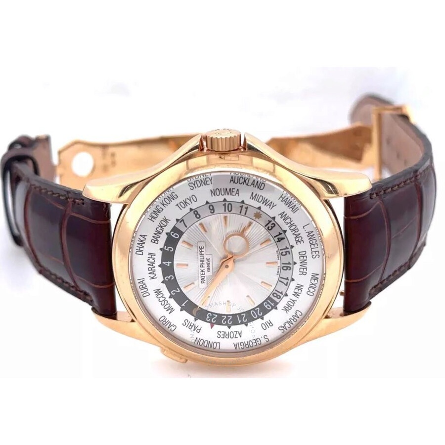 Pre-owned Patek Philippe Complications GMT Silver Dial Men's Watch 5130R-018 - 5