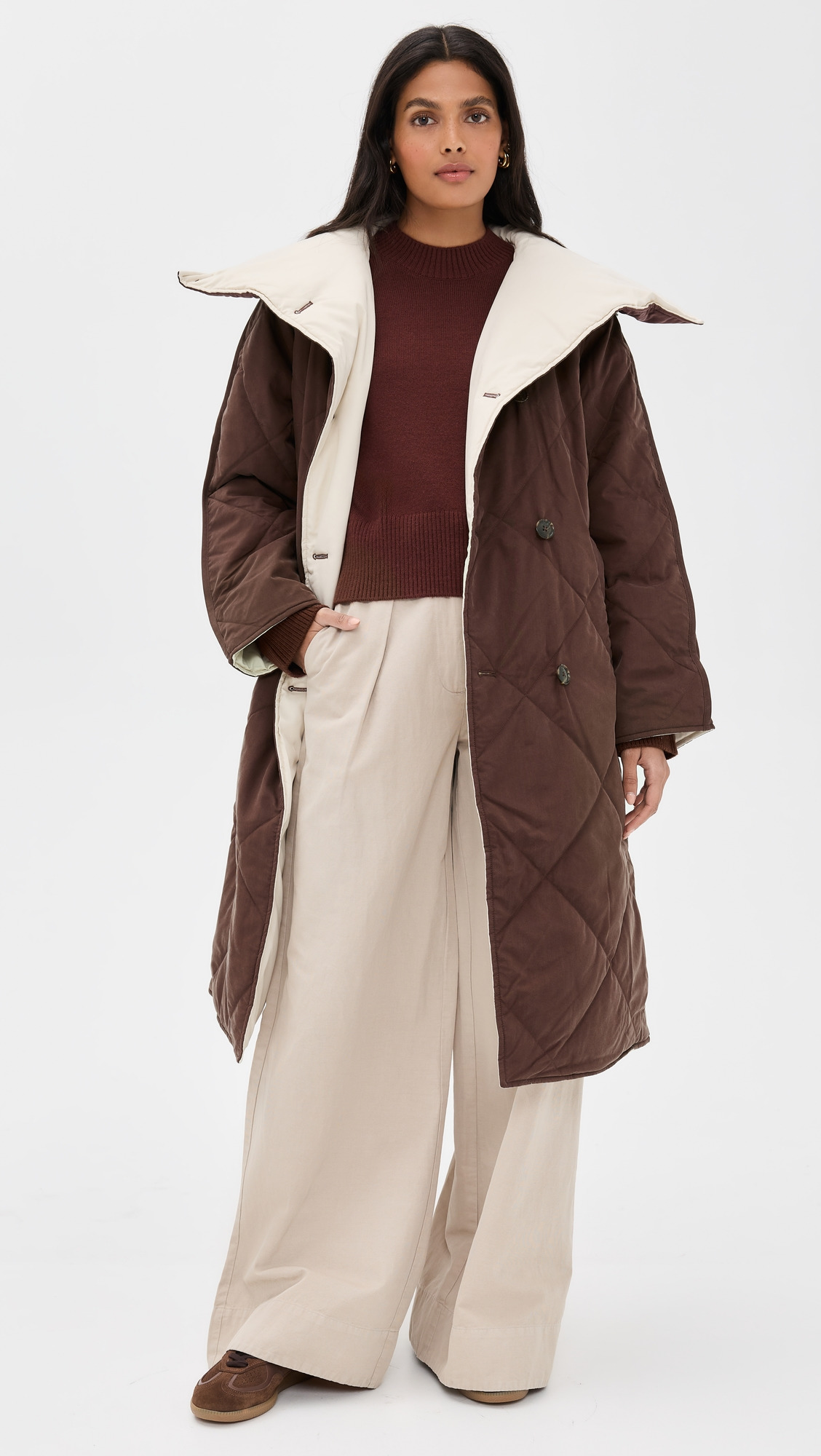 Annalise Reversible Wrap Coat - 6