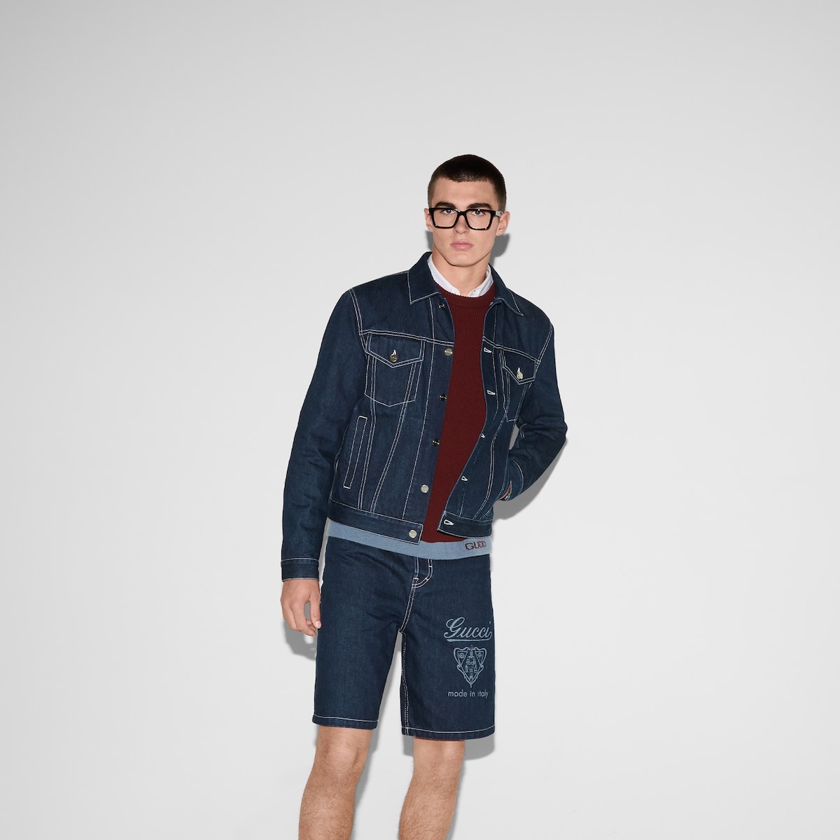 Lasered denim jacket - 6