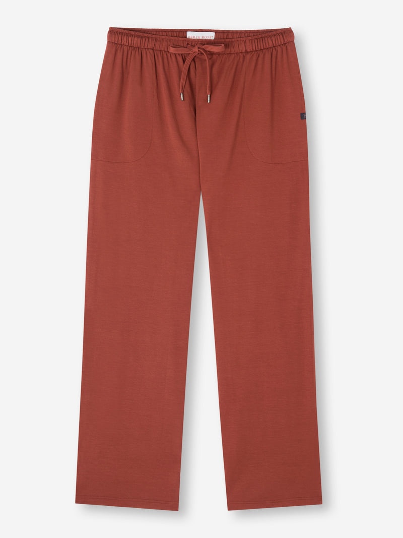 Men's Lounge Pants Basel Micro Modal Stretch Rust Red - 1