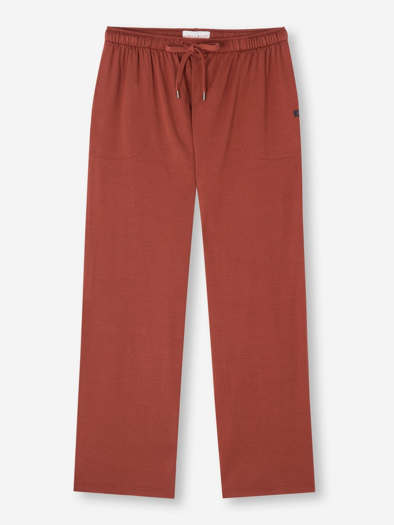 Men's Lounge Pants Basel Micro Modal Stretch Rust Red 1