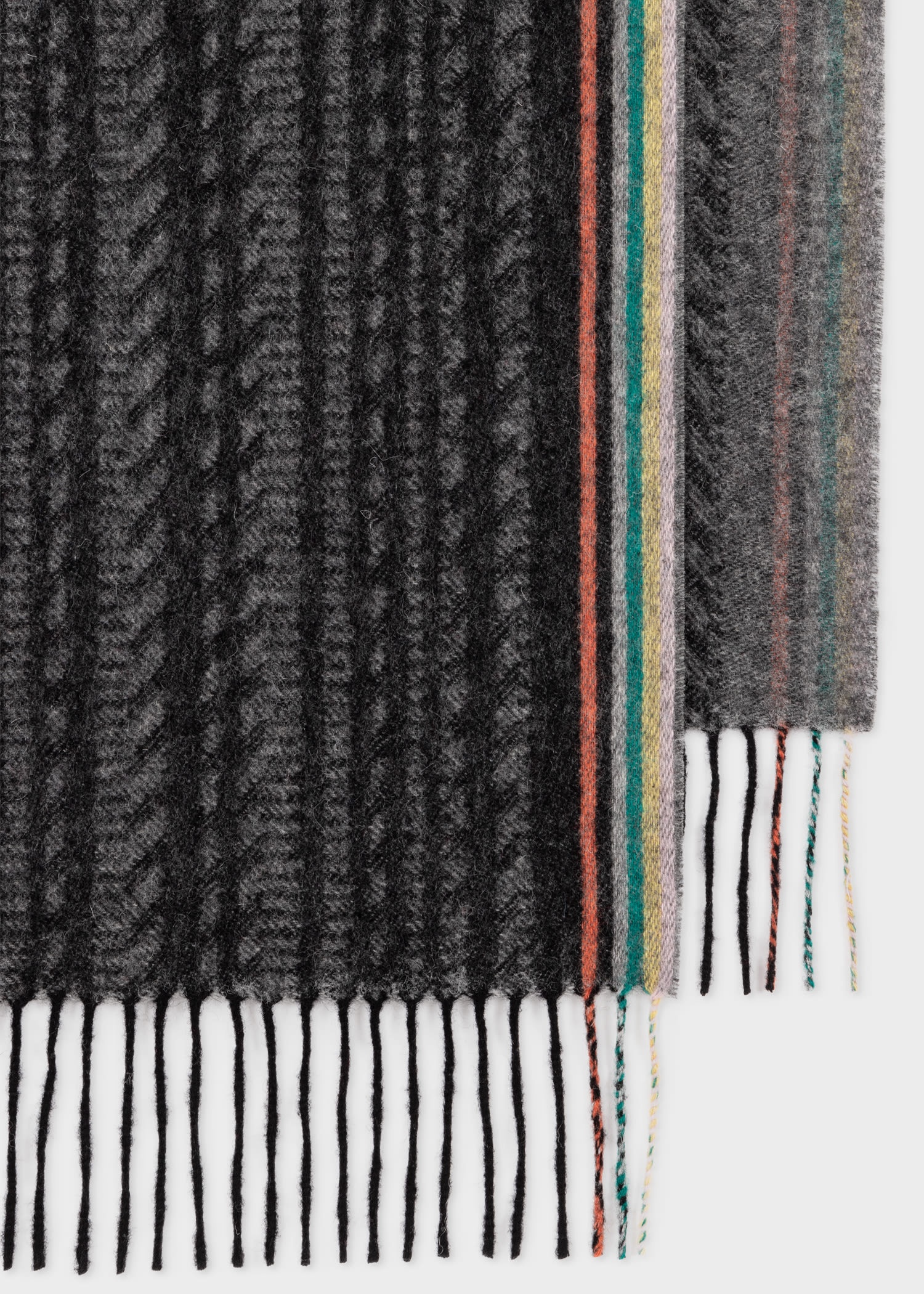 Cashmere-Lambswool Signature Stripe Scarf - 2