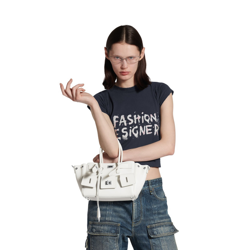 BALENCIAGA Women's Bel Air Carry All Bag Mini  in White outlook