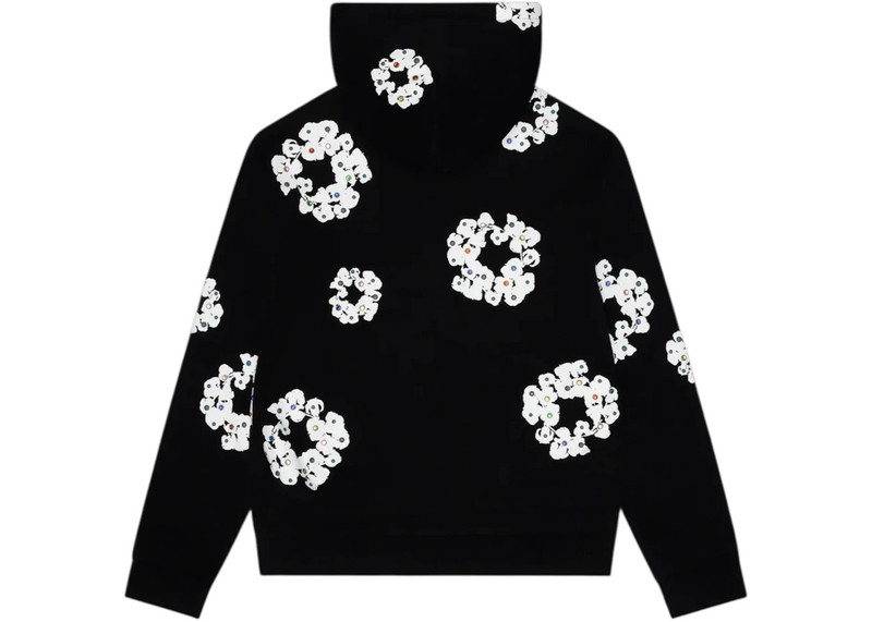 DENIM TEARS Denim Tears Rhinestone Cotton Wreath Zip Hoodie Black outlook