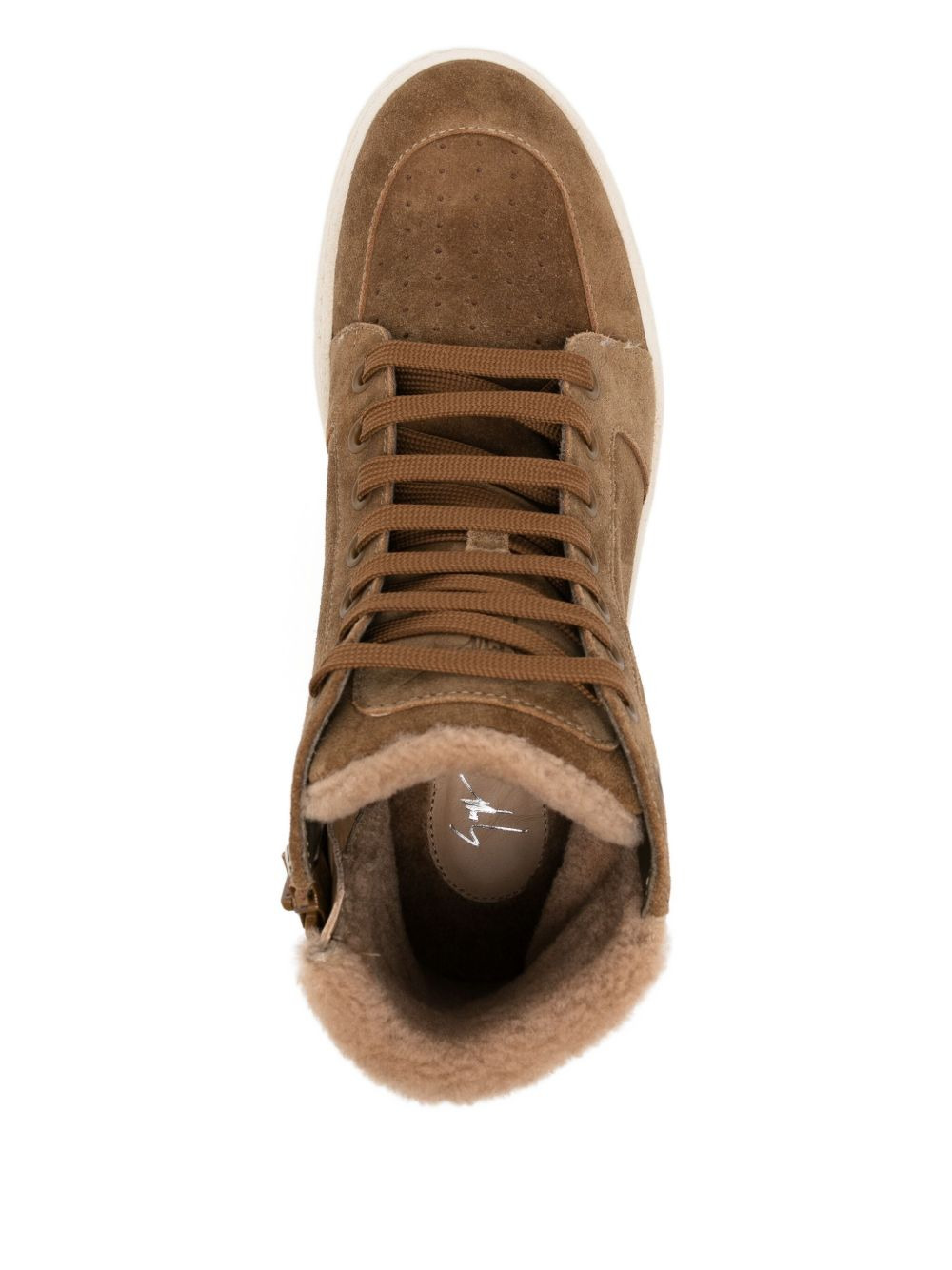 lace-up high-top sneakers - 4