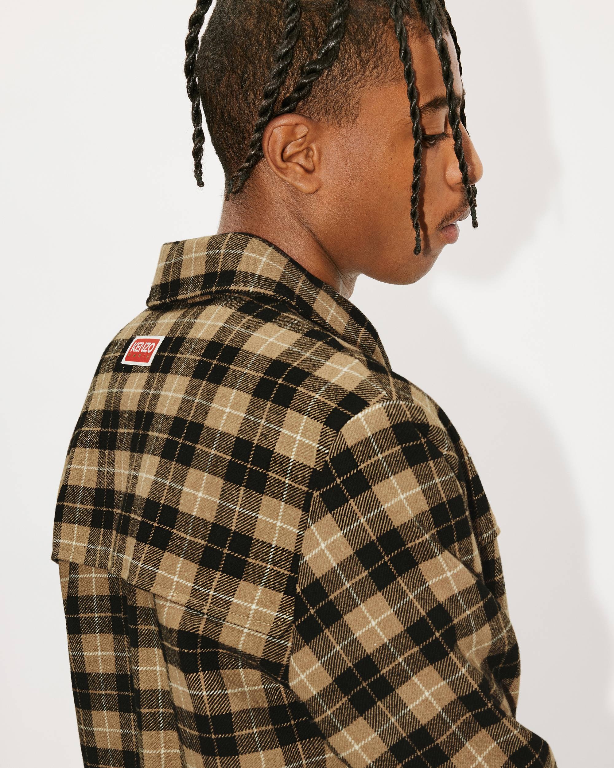 Checked wool overshirt - 5
