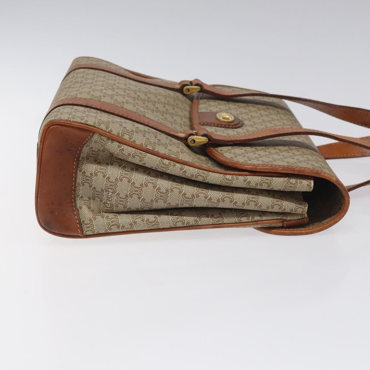 CELINE Macadam Canvas Hand Bag Beige - 4