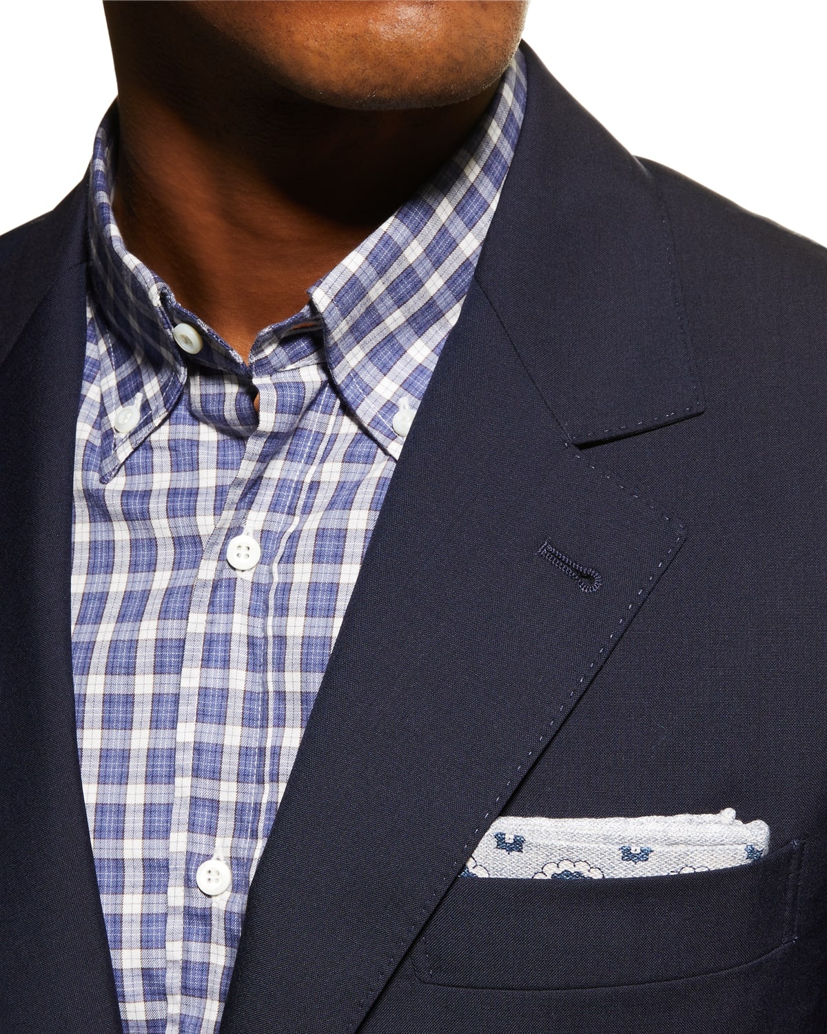 Men's Wool Three-Button Two-Piece Suit - 6