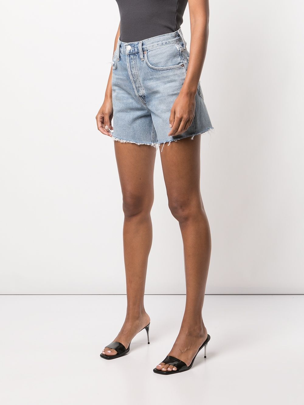 Riley distressed-finish jean shorts - 3
