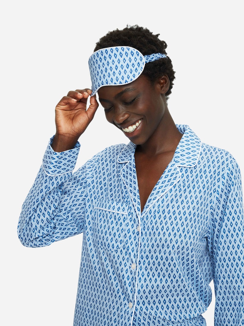 Eye Mask Nelson 87 Cotton Batiste Blue - 2