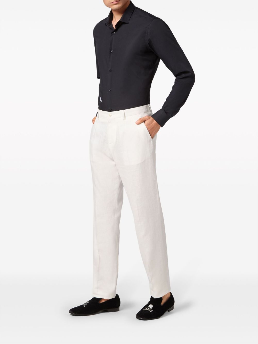 linen tailored trousers - 2