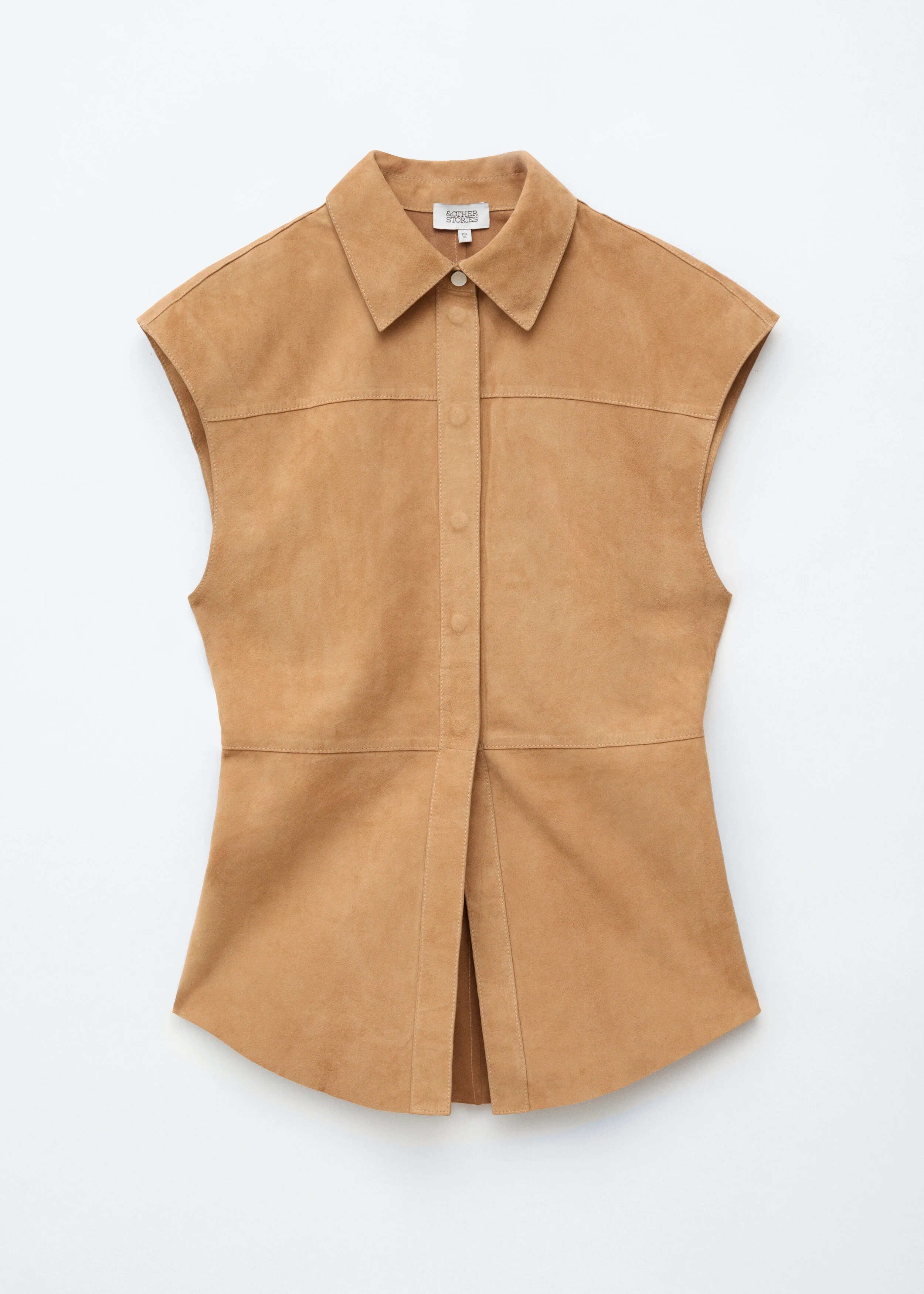 Sleeveless Suede Top - 1