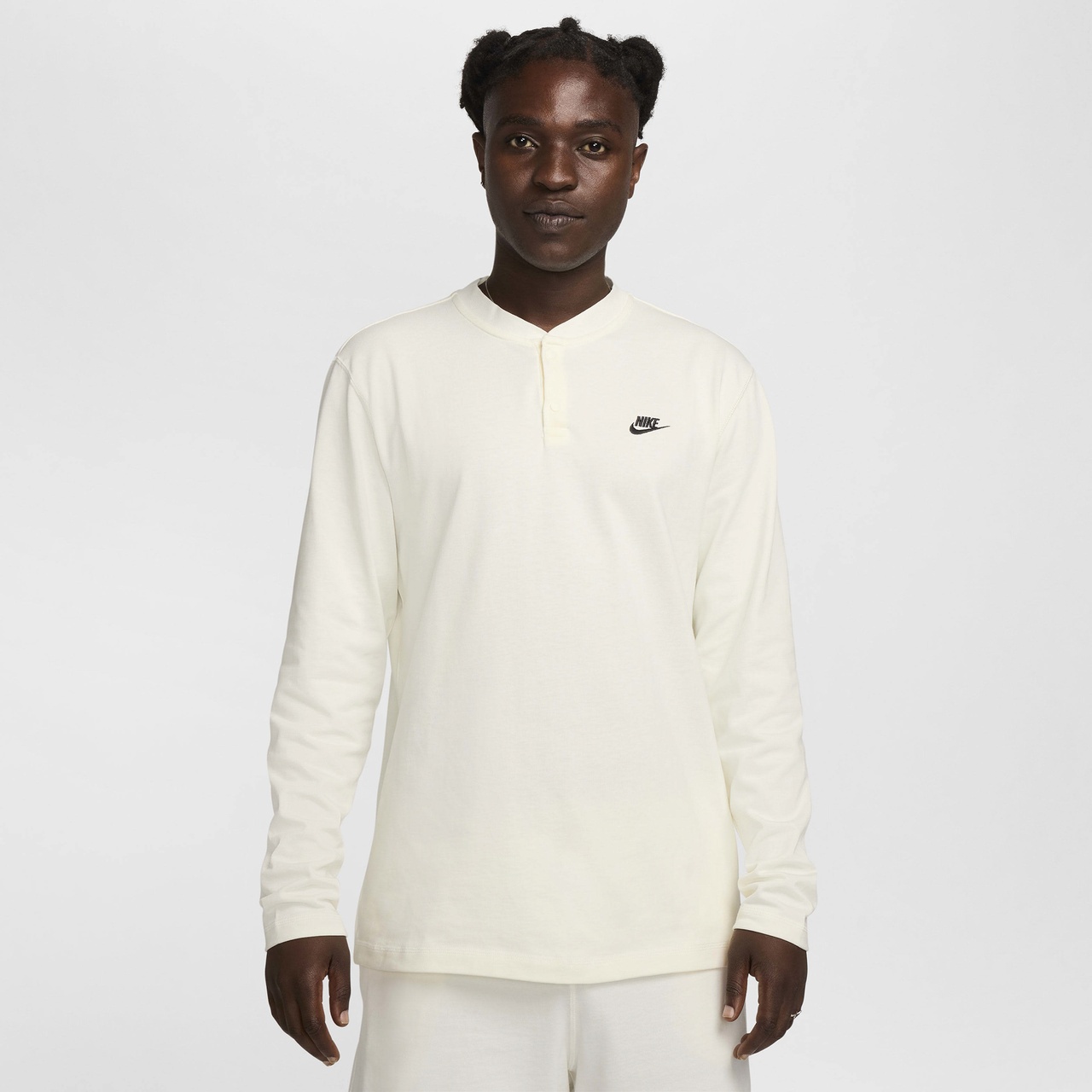 Nike Mens Nike Club LS Henley - 1