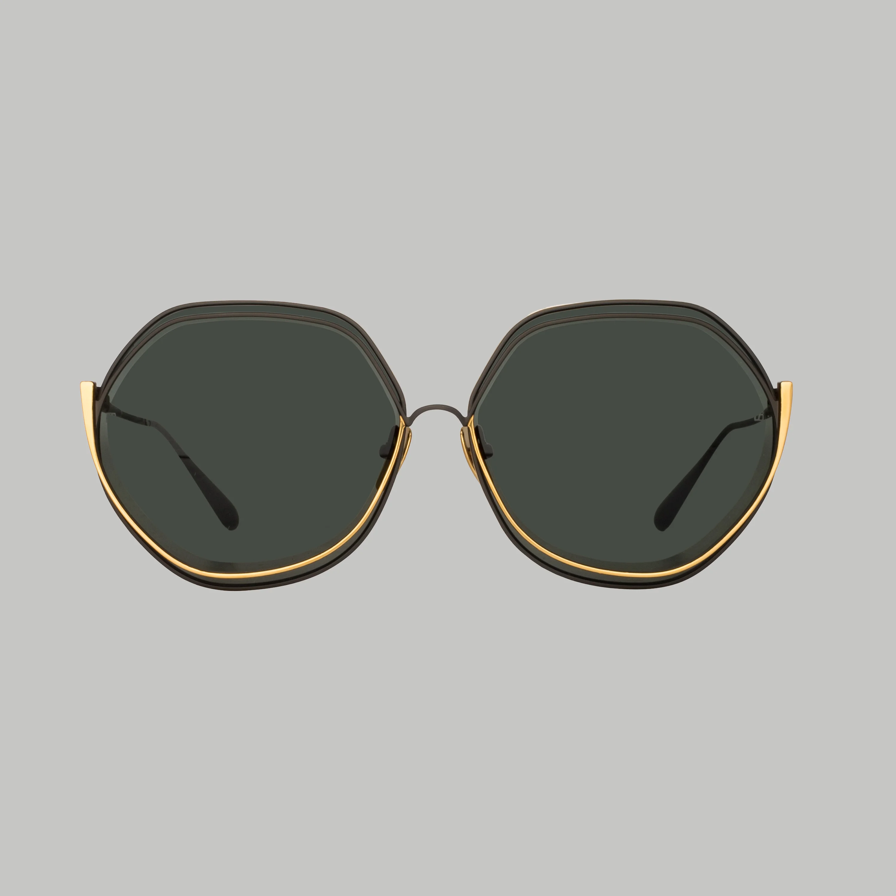 ASPEN HEXAGON SUNGLASSES IN MATT NICKEL - 1