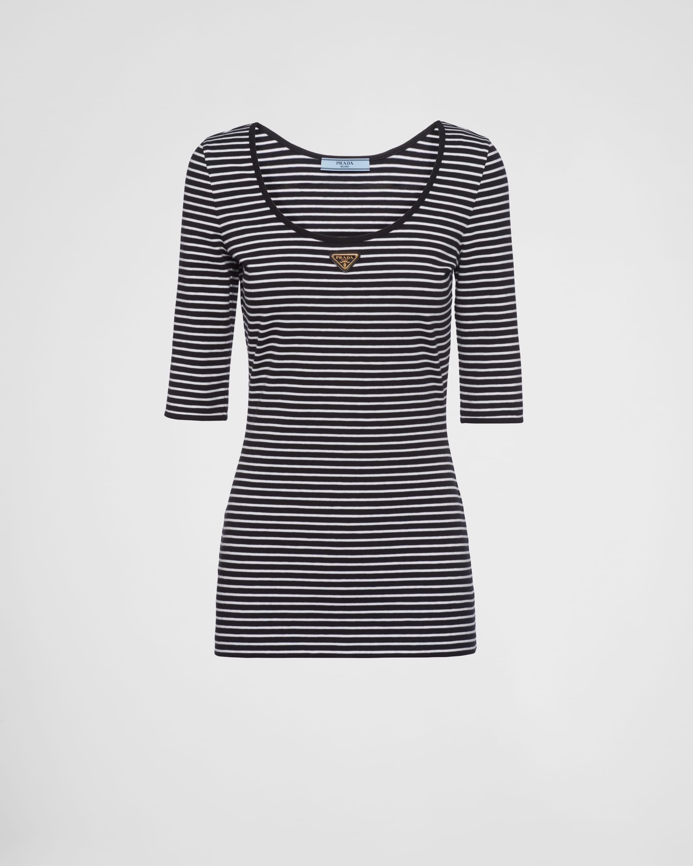 Striped jersey top - 1