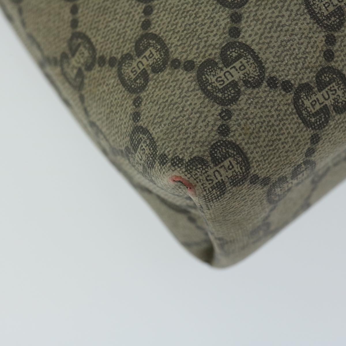 GUCCI GG Plus Supreme Web Sherry Line Tote Bag Beige Red Green - 12