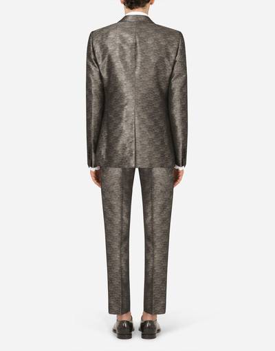 Dolce & Gabbana Lamé jacquard Martini-fit tuxedo suit outlook