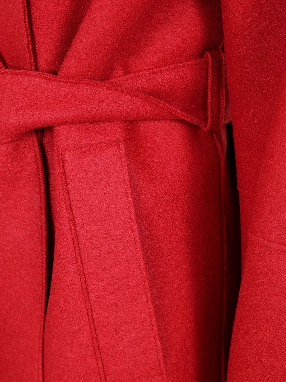 belted wool coat - 3