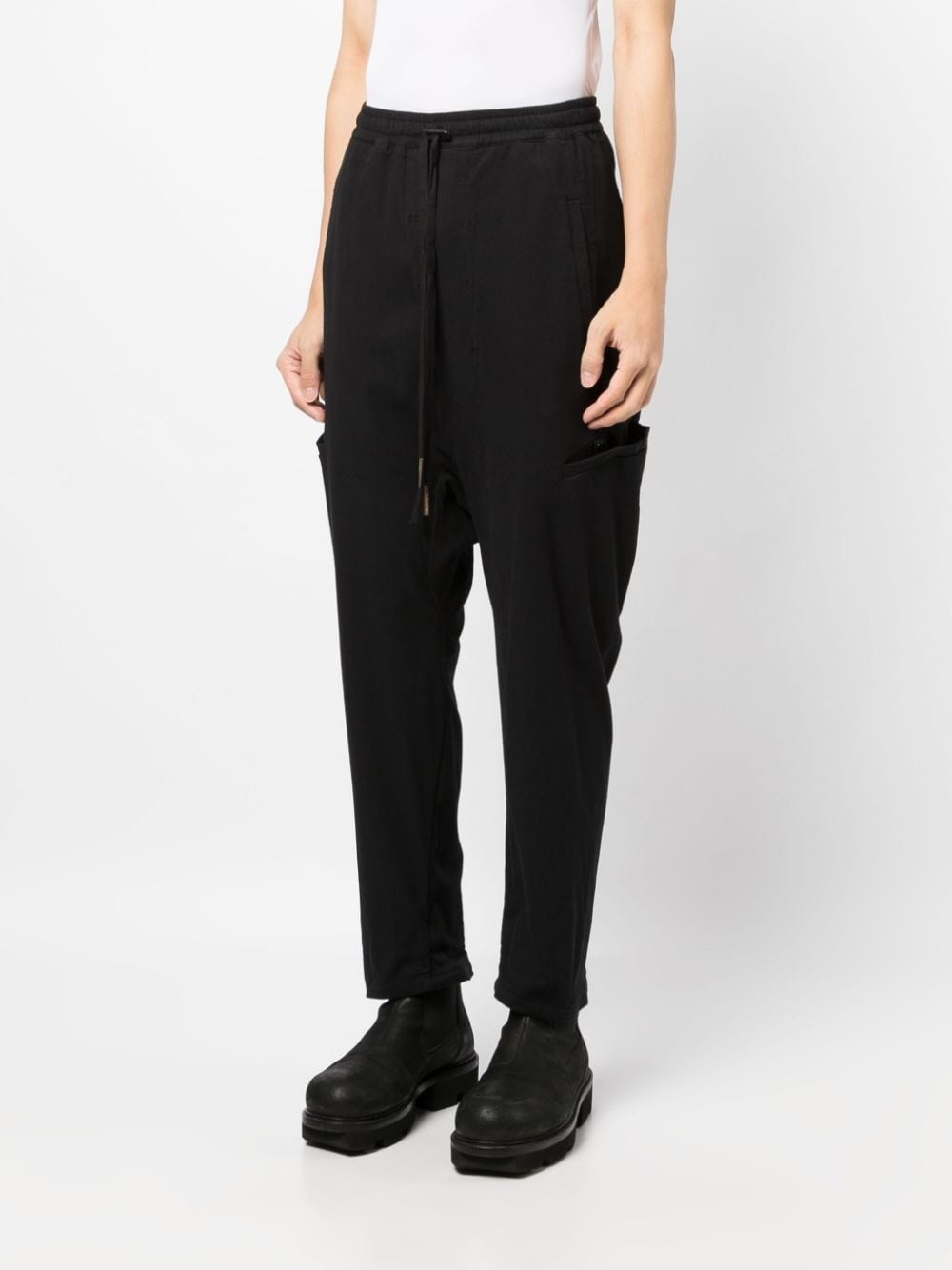 drawstring-elasticated track pants - 3