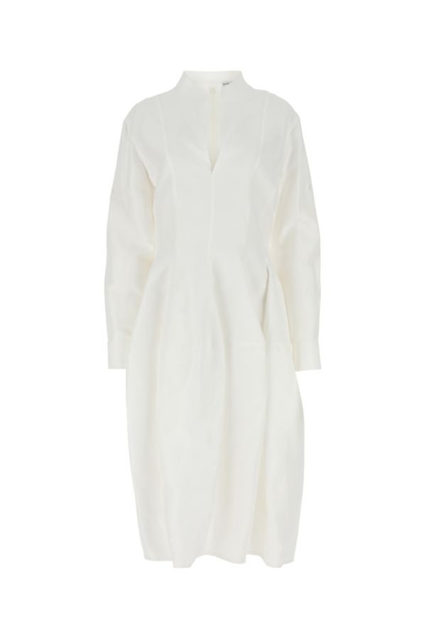 ワンピース BOTTEGA VENETA White viscose blend dress (725506V2LB0 9071) Bottega Veneta Bottega Veneta Woman White Viscose Blend