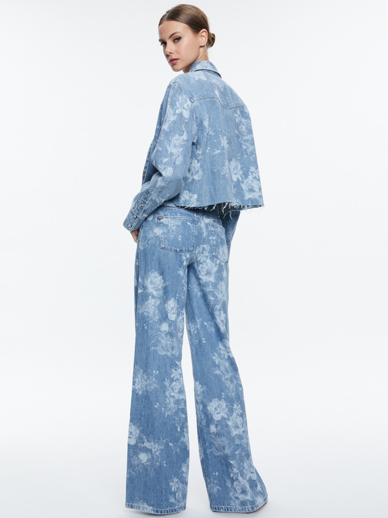 Alice + Olivia FINELY RAW HEM BUTTON DOWN outlook