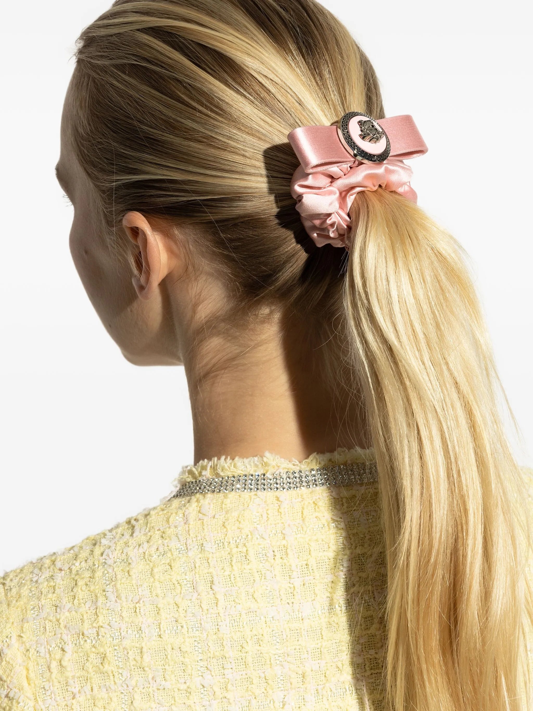 Gianni Ribbon Satin Hair Scrunchie - 3