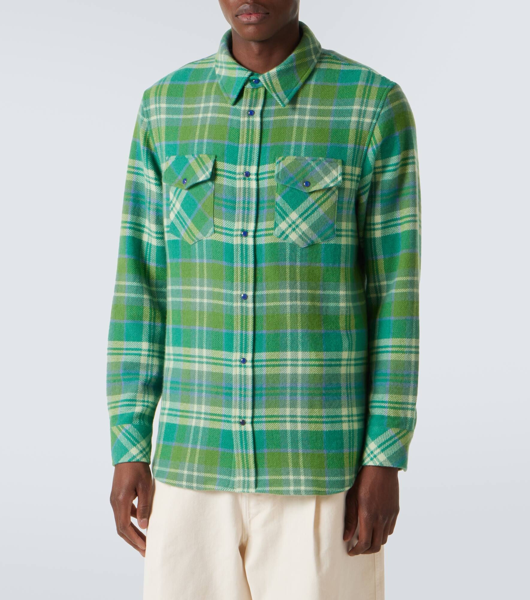Hero tartan cashmere shirt - 3