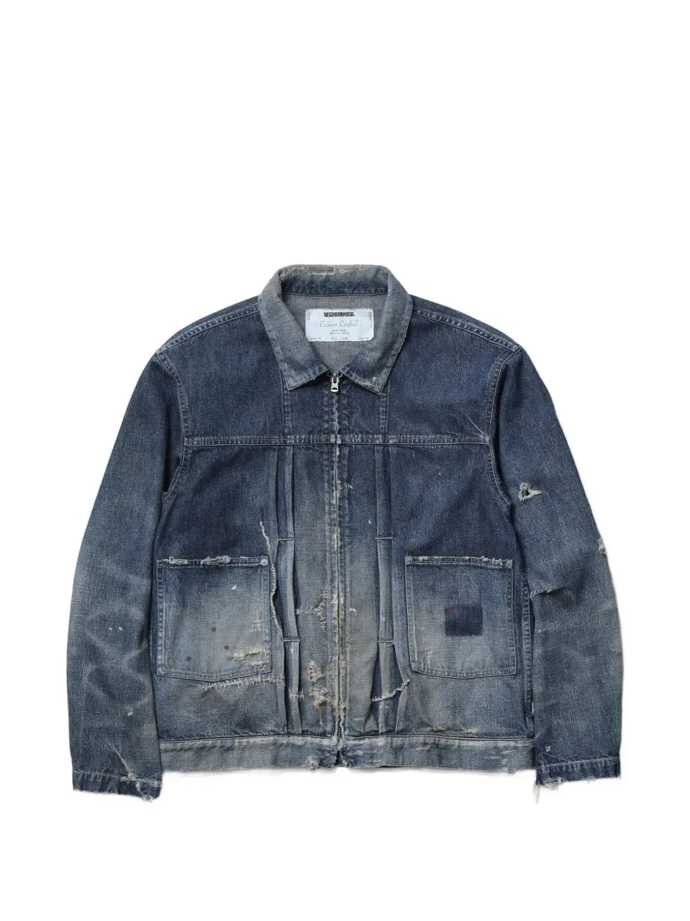 DISTRESSED DENIM JACKET - 1