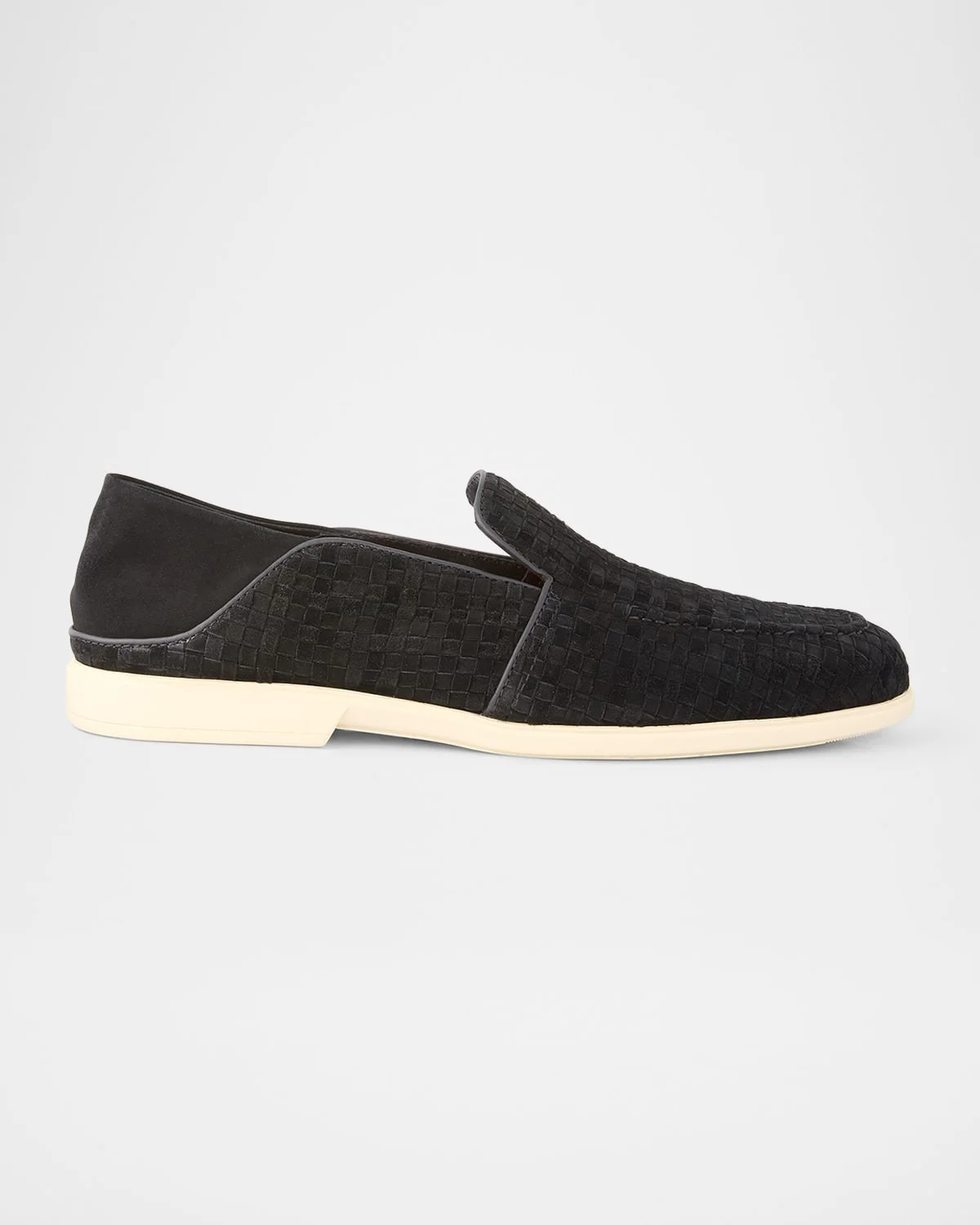 Men's Theo Woven Suede Loafers - 1