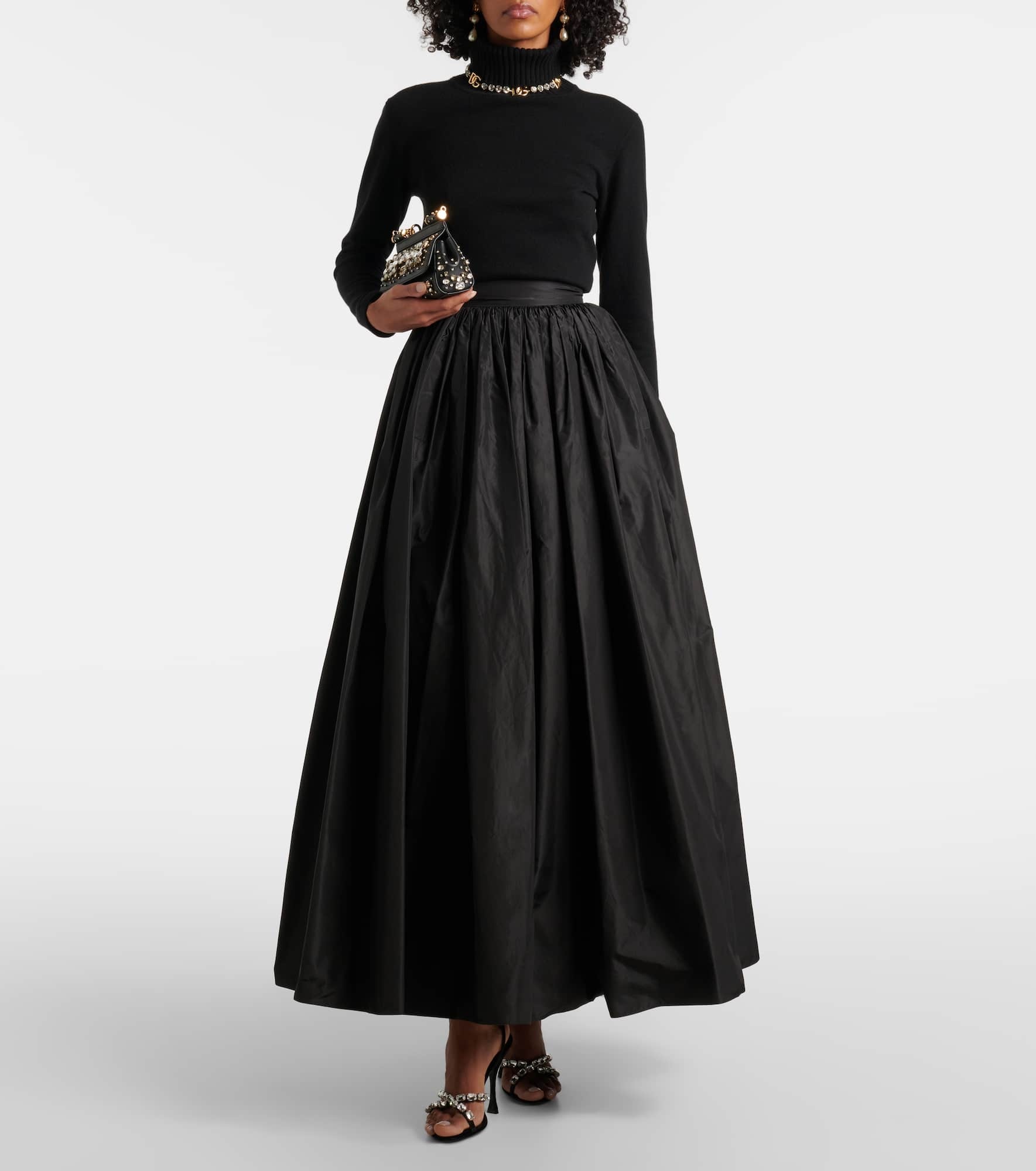 Gathered silk maxi skirt - 2