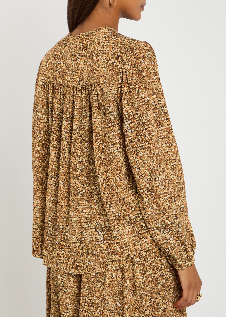 Isabel Marant Sally Printed Silk-chiffon top - 3