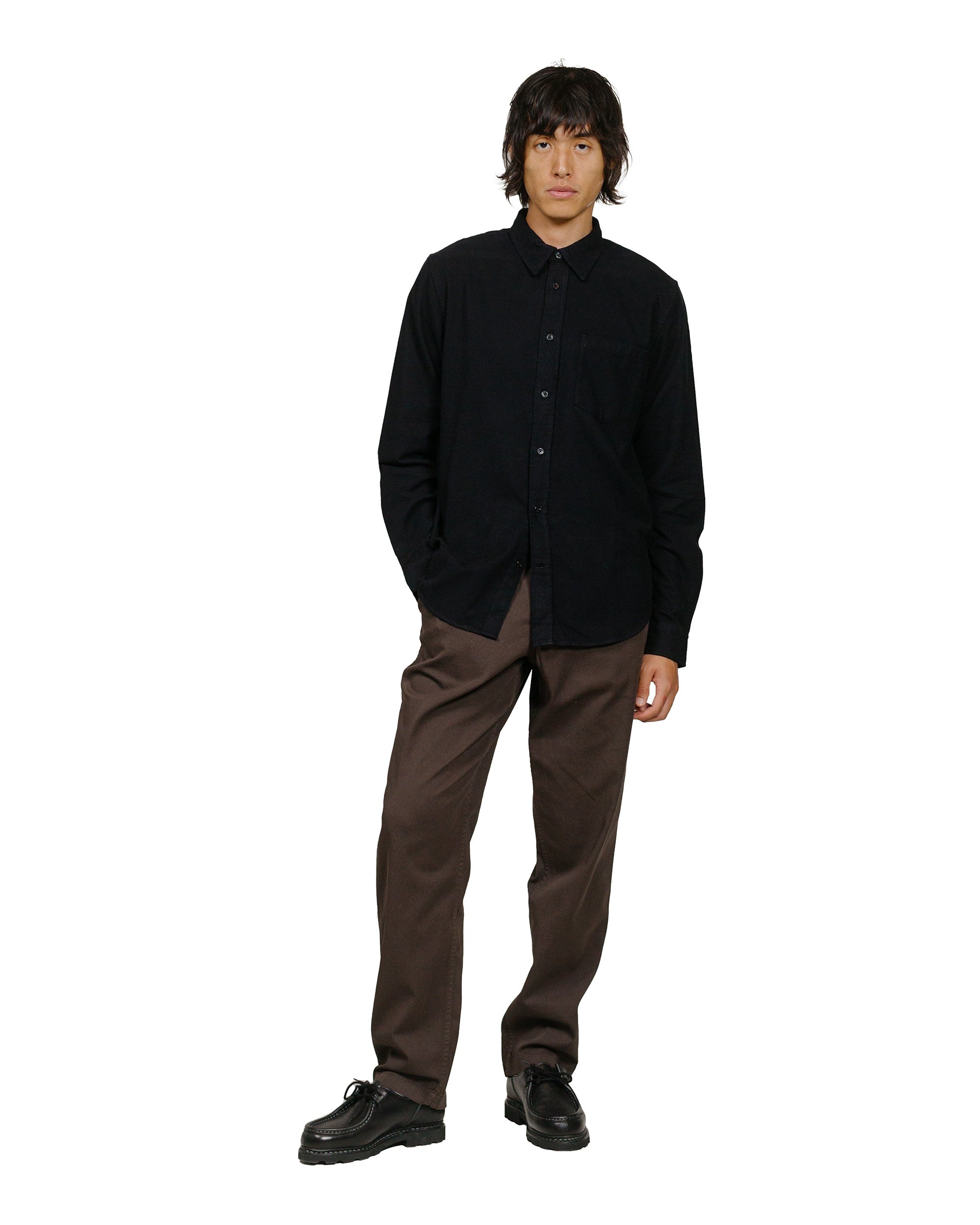 Osvald Flannel Shirt Black - 4