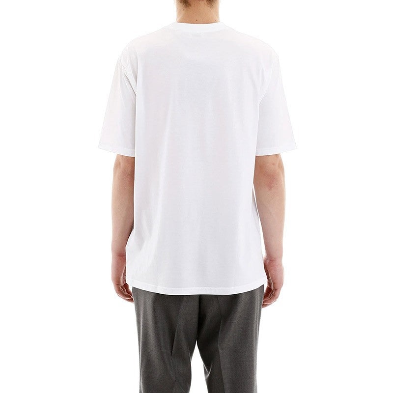 Burberry Cotton Logo Printing Classic Short Sleeve Unisex White 8026017 - 5