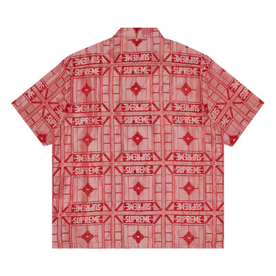 Supreme Supreme Tray Jacquard Short-Sleeve Shirt 'Red' outlook