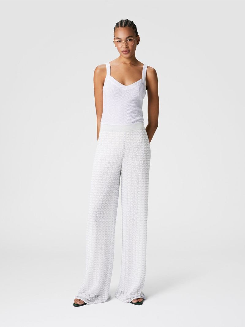 Missoni Viscose lamé lace trousers outlook