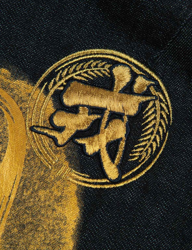 Calligraphy Daicock Foil-print Denim Shirt 14