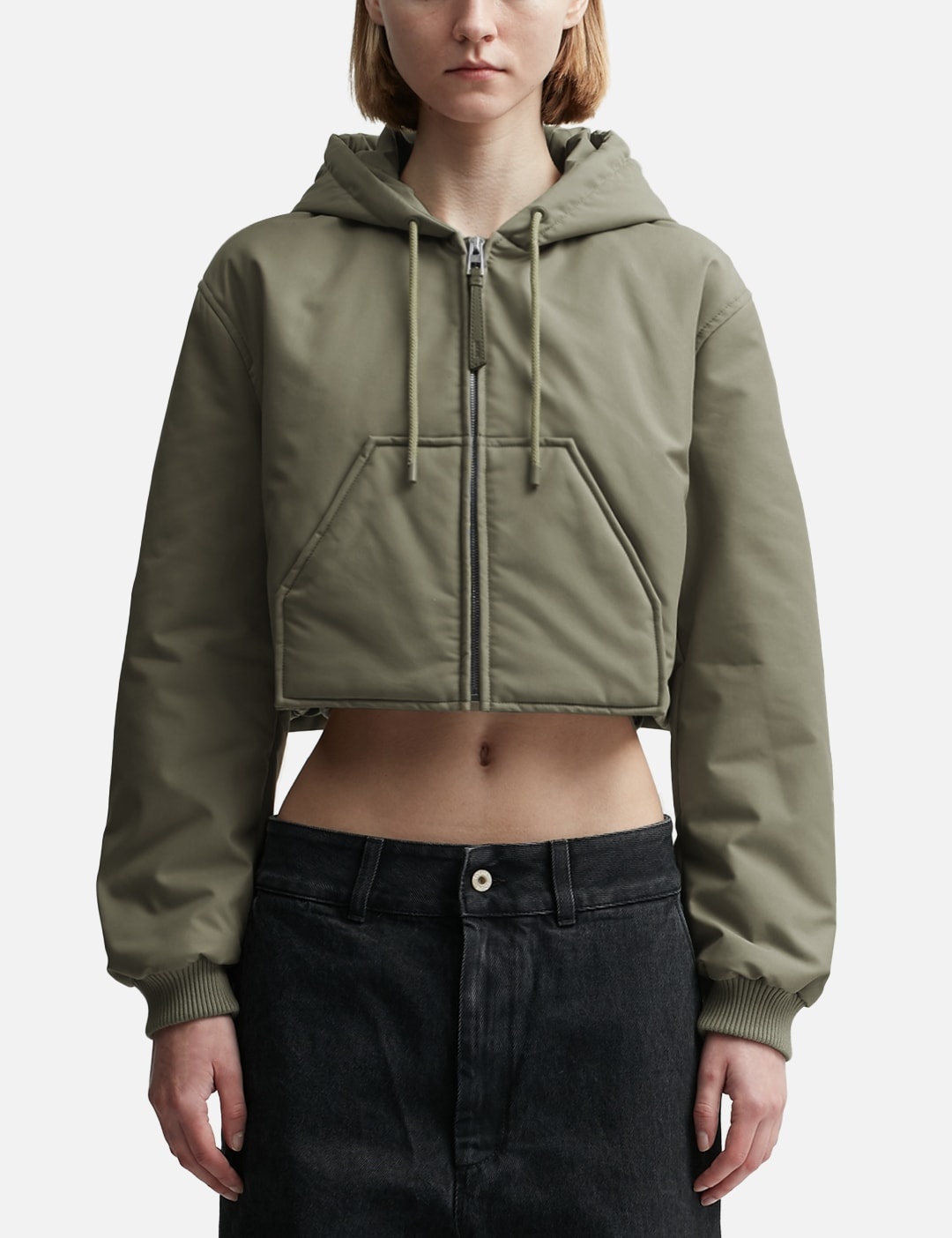 CROPPED HOODED JACKET - 1